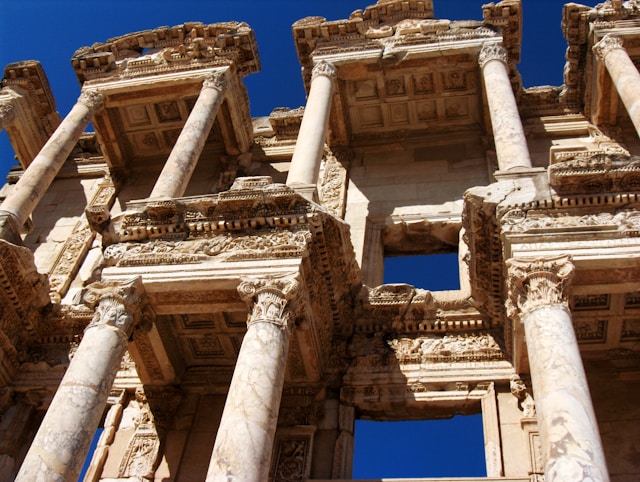 library of celso ephesus ruins turkey