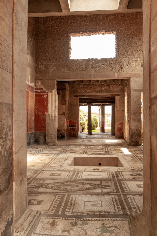 pompeii house floor ruins italy