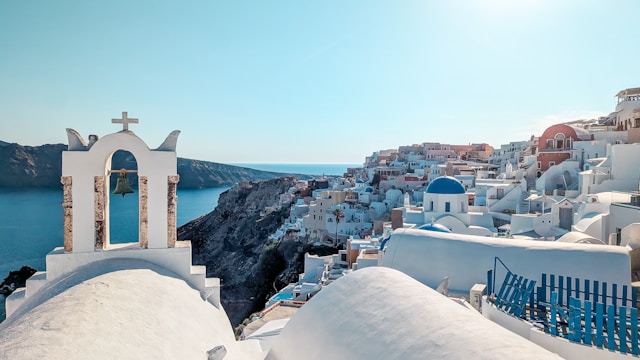 santorini greece sea white houses church